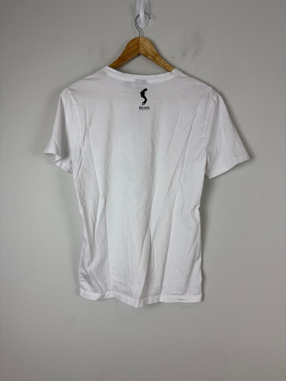 HUGO BOSS White Tee Michael Jackson with Black Graphic Size Small - Picture 6 of 10